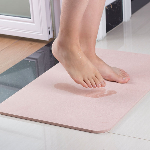 1pc Eco- Friendlly Anti-slip Diatomite Bath Mat Super Absorb Non-Slip Dry Bathroom High Efficiency Water Absorption Mats 3 Size